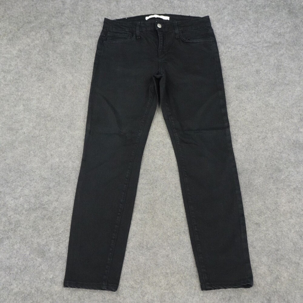 Joes Jeans Womens 28 Black Denim The Skinny Straight Dark Wash Pants Comfort
